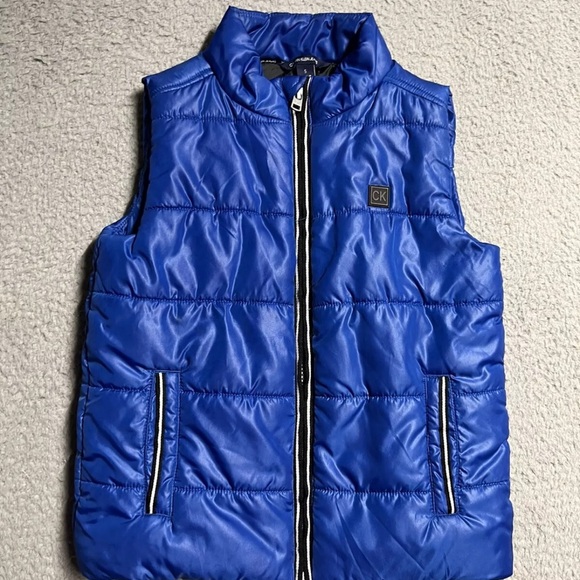 Calvin Klein Boys Blue Puffer Jacket. Size 6 - Picture 3 of 7